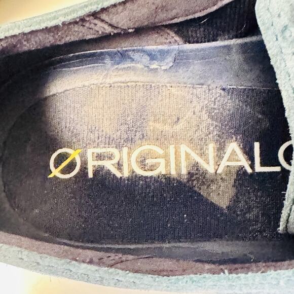 Cole Haan Shoes Mens 10 Blue Suede Original Grand Wingtip Oxford Lace Up Brougue - Picture 9 of 11